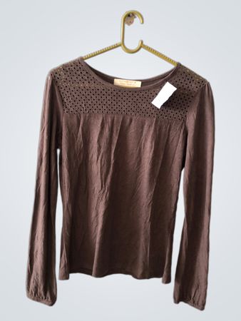 Brown Long-Sleeve Top
