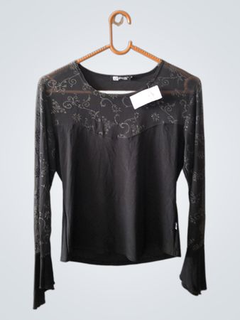 O'Neill Black Embroidered Long Sleeve Top