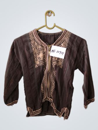 Brown Embroidered Top