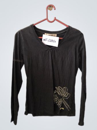Ushuaia Long Sleeve Black Top