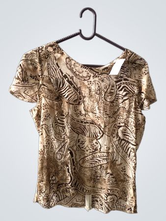 Unbranded Printed Short Sleeve Blouse