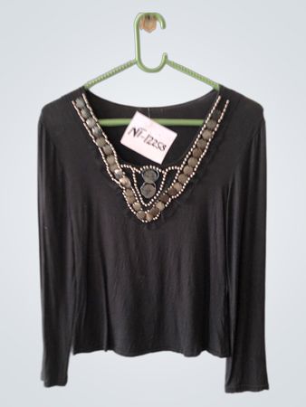 Black Embellished Top