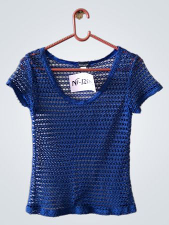 Blue Crochet Top