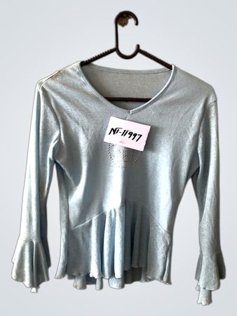 Light Blue Peplum Top