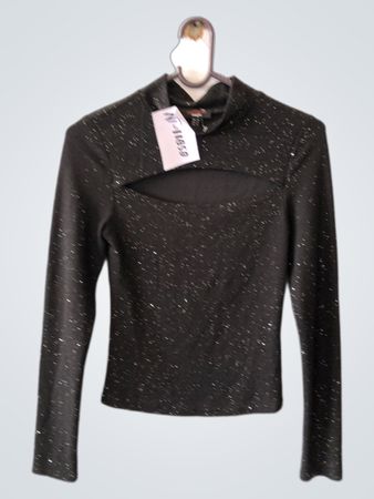 Jennyfer Long Sleeve Glitter Top