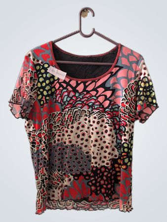 Unbranded Multicolor Abstract Print Blouse