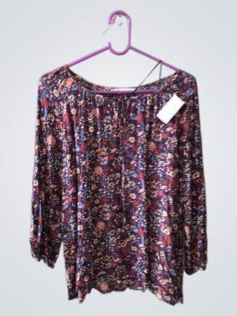 Blouse with Floral Pattern
