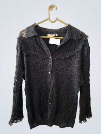 CC Ruffled Button-Down Blouse