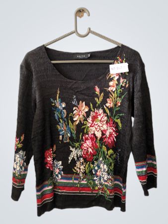 KRISS Floral Black Blouse