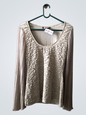 Lady Led Paris Pleated Long Sleeve Blouse