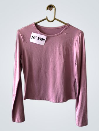 Mauve Long-Sleeve Crewneck Top
