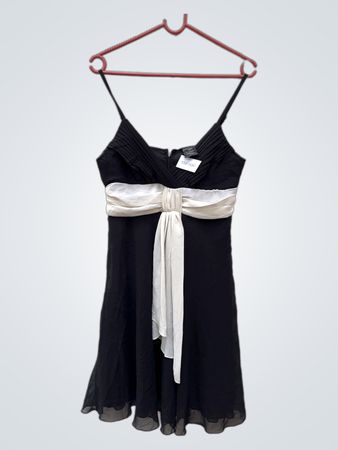 Zara Black Pleated Mini Dress