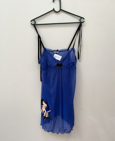 Oysho Blue Sheer Babydoll Nightie