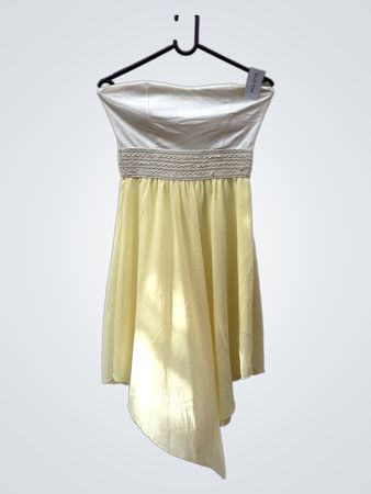Yellow and White Dress