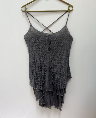 Gray Lace Dress