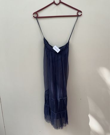Unbranded Navy Chiffon Cami Dress