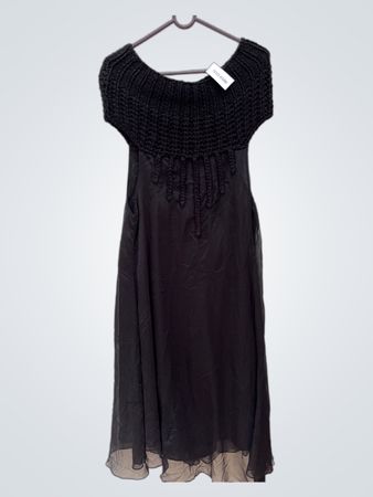 Black Knit Top Dress