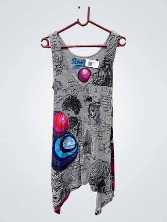 Gray Graphic Dress