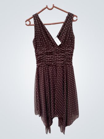 Select Polka Dot Sleeveless Mini Dress