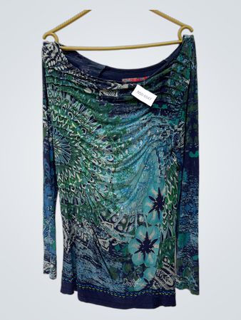 Desigual Printed Long-Sleeve Blouse