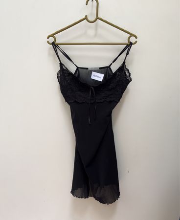 Sundress Black Lace Slip Dress