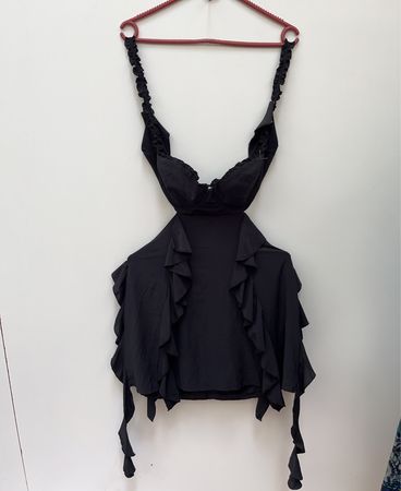 Black Ruffled Dress
