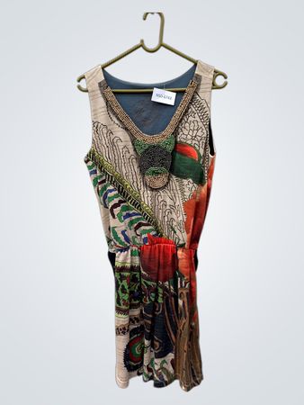 Unbranded Embellished Sleeveless Printed Dress