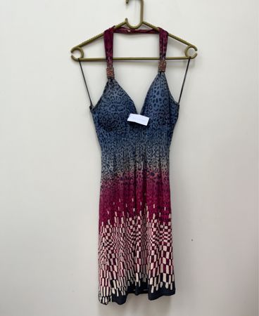Gradient Leopard Print Mini Dress