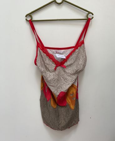 Women's Red and Gray Camisole