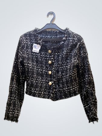 Black and White Tweed Jacket