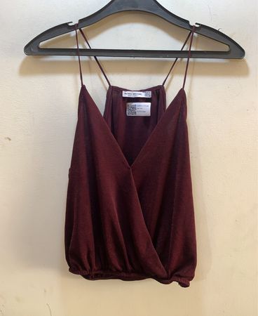 Bershka Burgundy Top