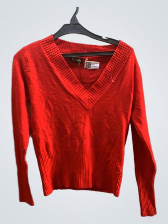 DIMA Red V-Neck Sweater