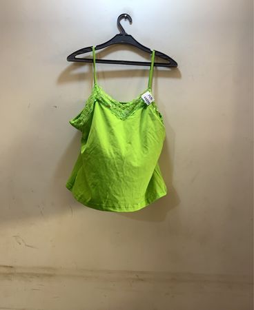 Lime Green Lace Trim Camisole