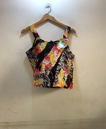 Multicolored Smocked Top