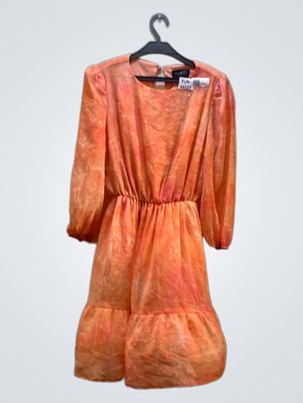 Orange Tie-Dye Dress