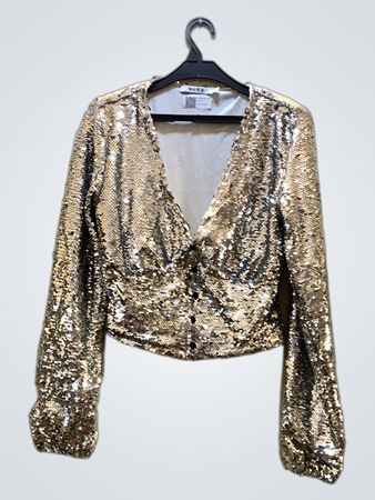 NA-KD Sequin Top