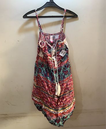No Boundary Paisley Schnür-Mini Kleid
