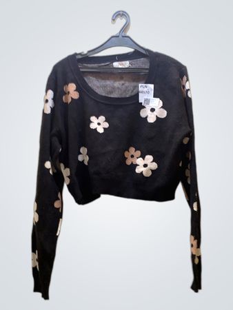 Black Floral Sweater
