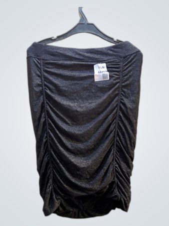 Unbranded Black Ruched Mini Skirt