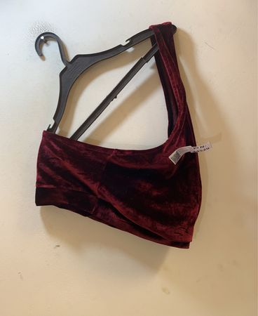 Maroon Velvet Top