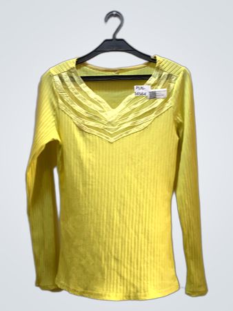 Yellow Long-Sleeve Top
