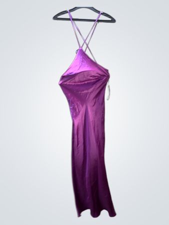 Purple Satin Dress