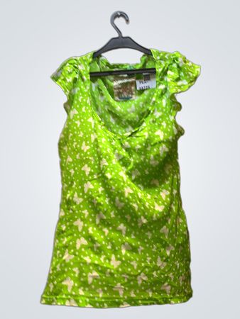 Green Polka Dot Blouse