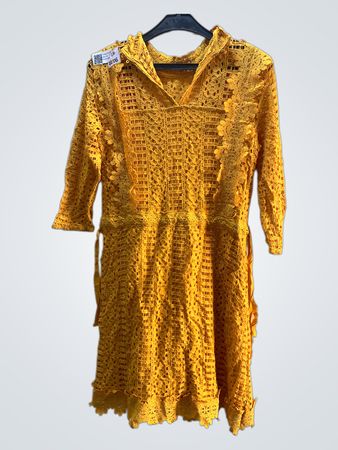 Yellow Crochet Lace Dress