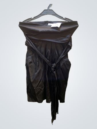 Unbranded Black Satin Strapless Mini Dress
