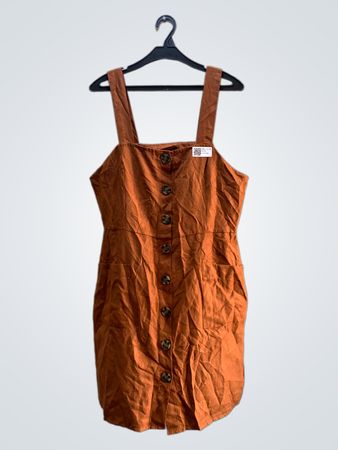 Brown Linen Dress