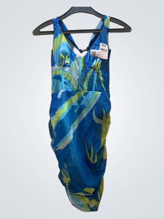 Blue and Green Swimwear