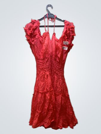 Red Ruffled Dress