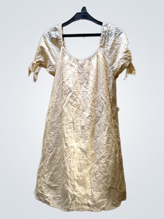universal thread short sleeve dress Women's Short Sleeve Ribbed Button-Front Midi Sundress