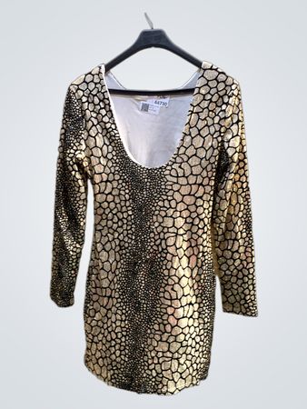 Women's Long Sleeve Animal Print Dress